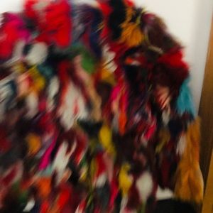 Real Fox fur multi color jacket